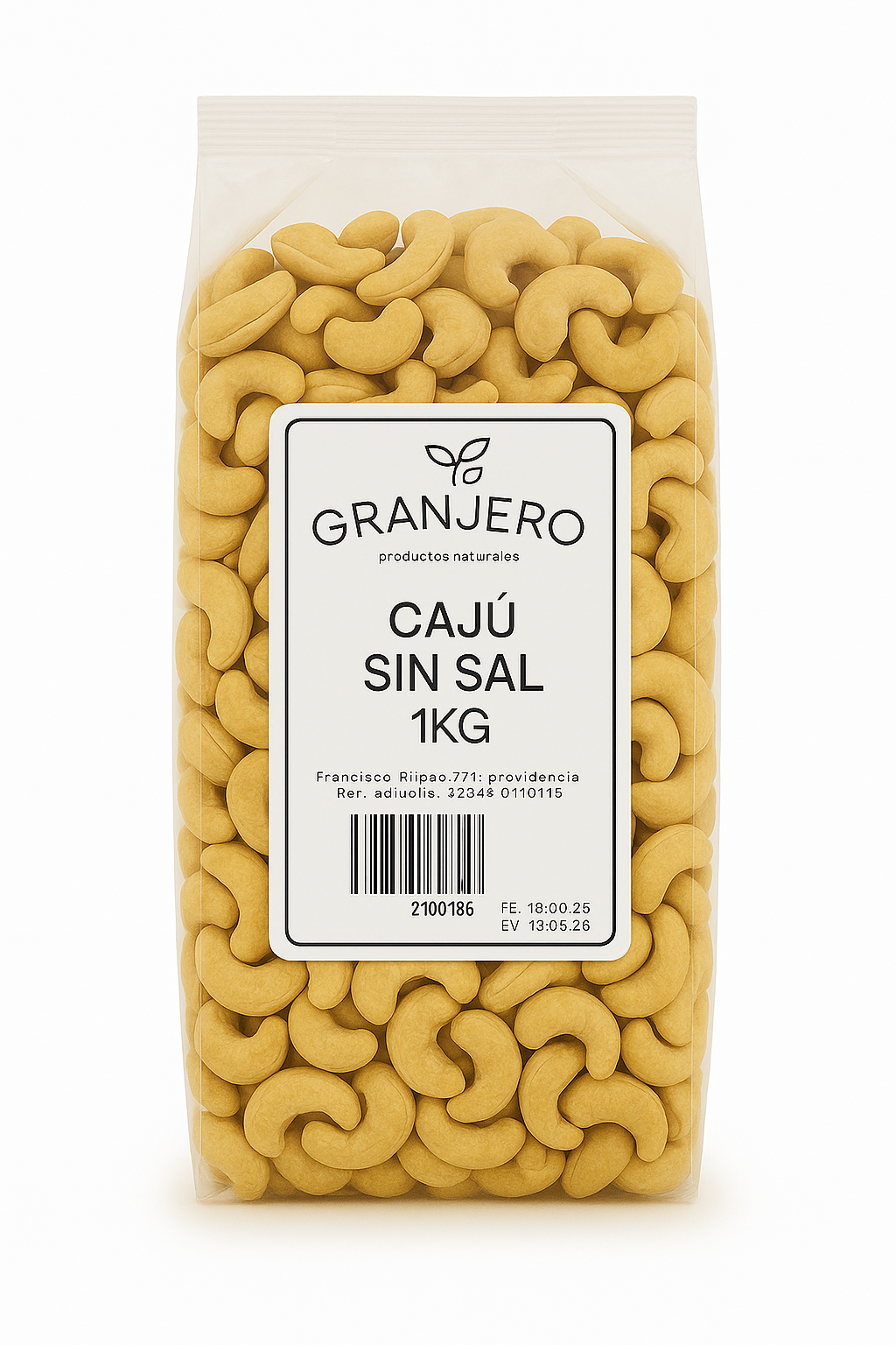 Caju tostado sin sal 1000gr