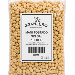 Mani tostado sin sal 1000gr