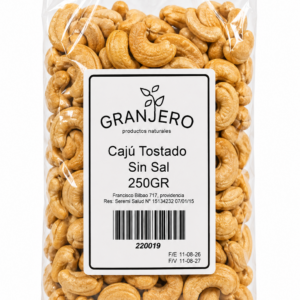 Cajú tostado sin sal 250gr