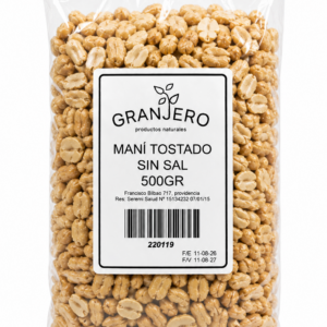 Mani tostado sin sal 500gr