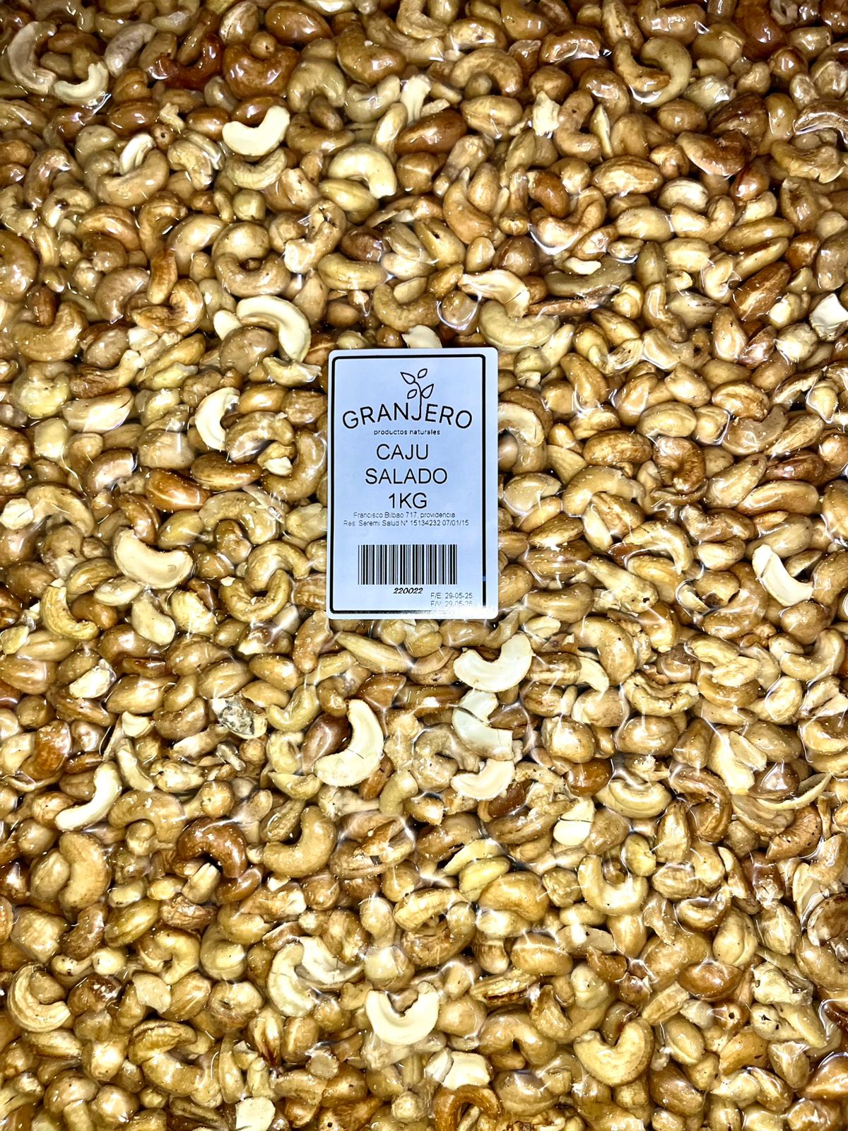 Caju tostado con sal 1000gr