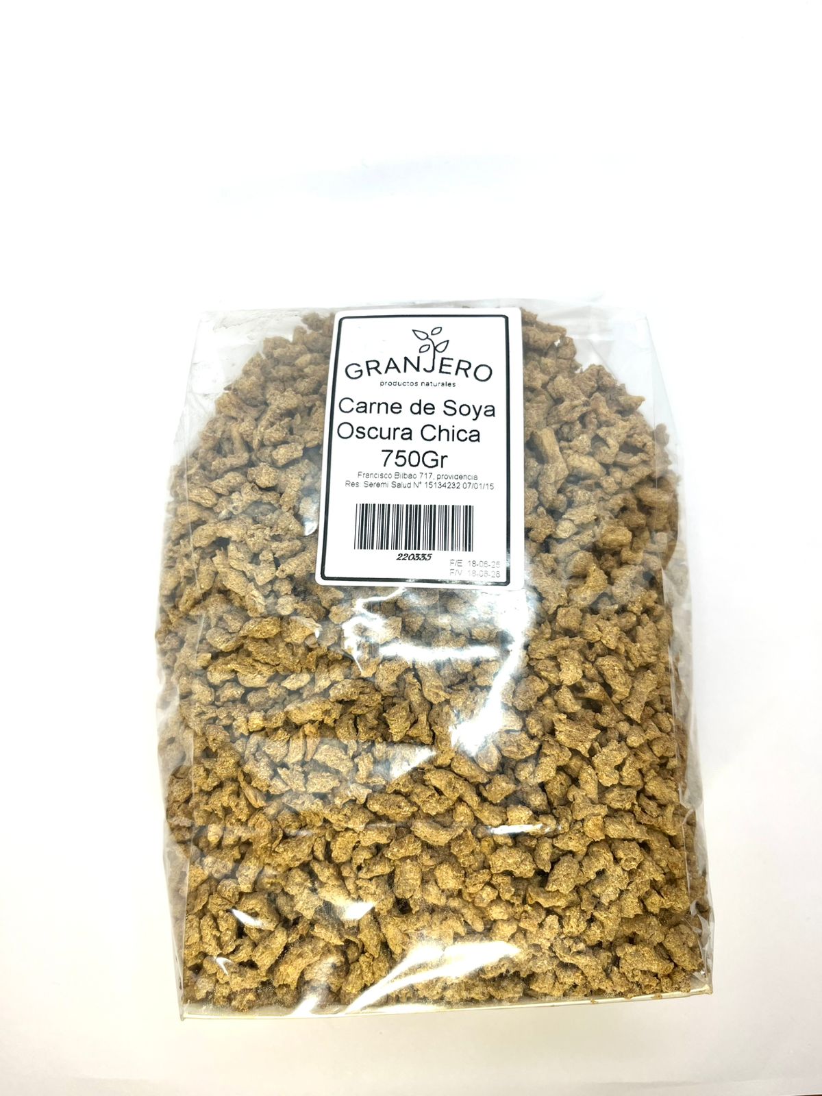 Carne de soya Oscura chica 750gr