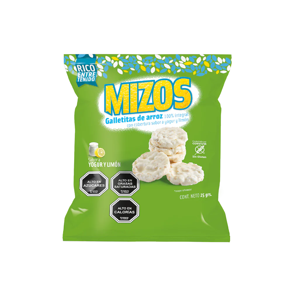 Galletas de Arroz Yogurt Limon 25 grs - MIZOS