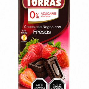 Torras Chocolate Negro con Fresas 52% cacao 75gr