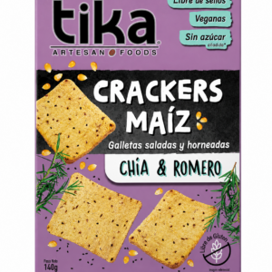 Galletas Tika Chia y romero Coctel