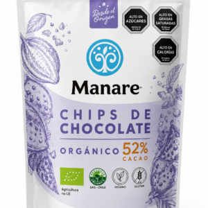 Chips de chocolate organico 52% cacao 400gr  - MANARE
